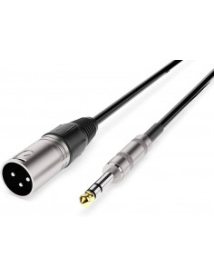 Audibax Silver Cable XLR Macho a Jack Balanceado 3 metros bk
