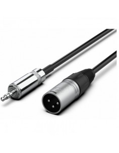 Audibax Silver Cable XLR M Minijack Stereo 3mNegro