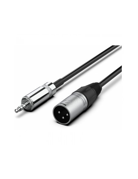 Audibax Silver Cable XLR M Minijack Stereo 3mNegro