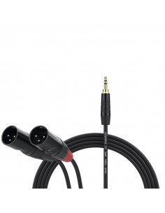 FactorFLEX Cable señal 1,5 m 2 XLR hembra 3 PIN a mini...