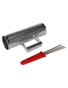 Güiro de acero Hayman con cepillo 3x10pg