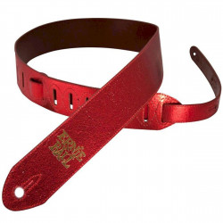 Ernie Ball EB4065 Correa Guitarra Bajo Piel Roja Foil